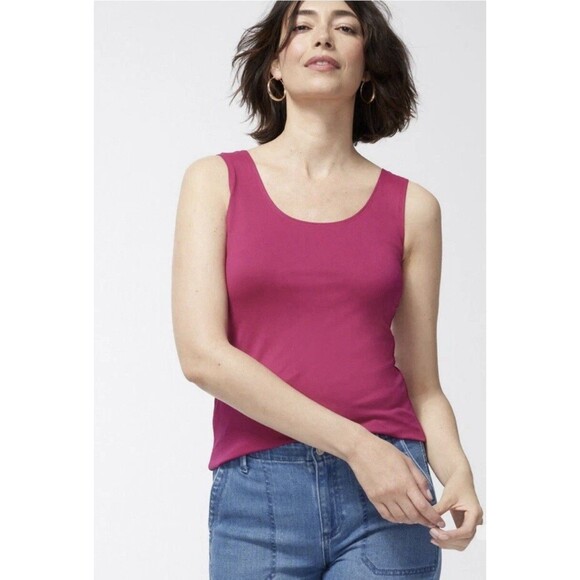 Chico's Contemporary Timeless Microfiber Pink Lotus Petal Stretch Tank Top 2X - Picture 1 of 9